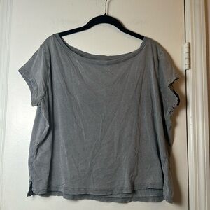 All Saints Lightweight Casual 100% Cotton Gray T-Shirt Size 6